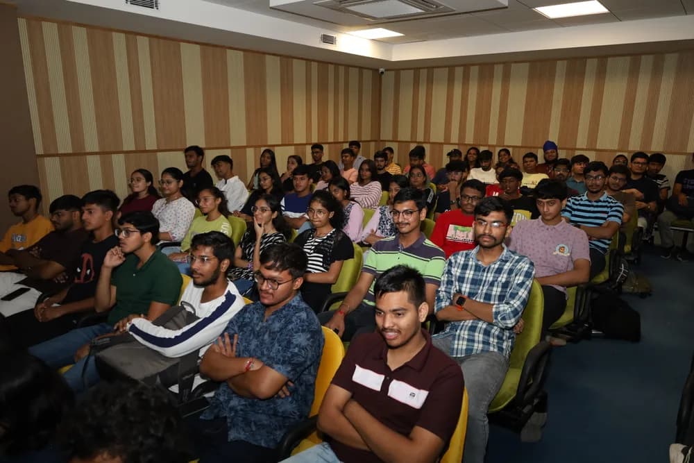 The audience seated for a talk at a past TEDxSVIT edition